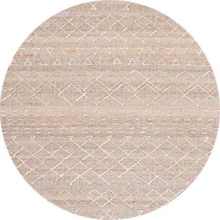Safavieh 6 x 6 ft. Natural Fiber Global Hand Loomed Round Rug; Natural & Ivory NFB405A-6R